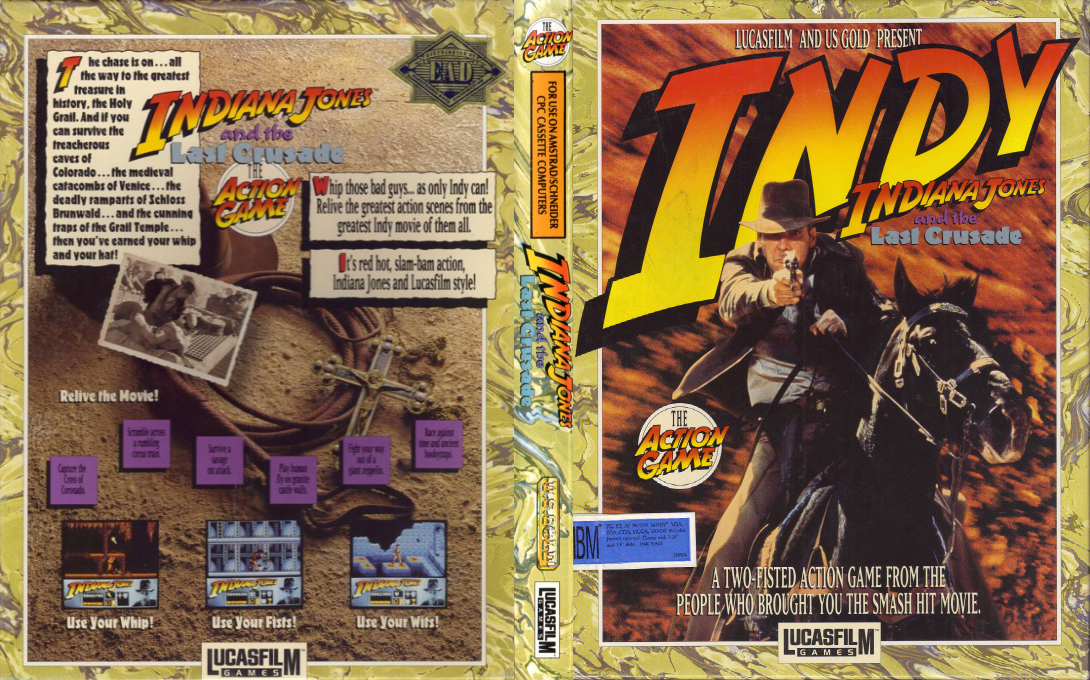 Indiana Jones And The Last Crusade - The Action Game — box-texture (US)