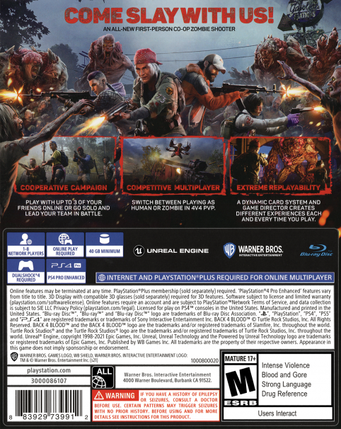 Back 4 Blood — box-2D-back (US)
