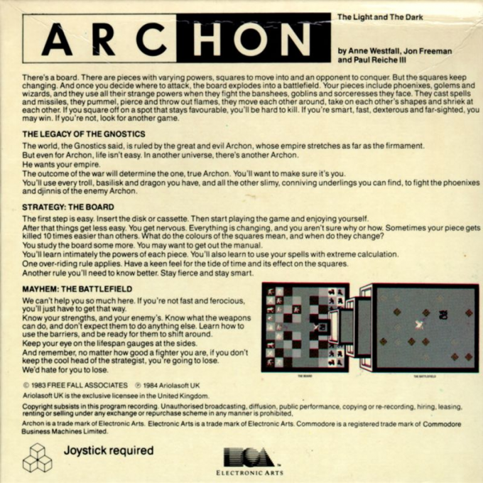 Archon - The Light and the Dark — box-2D-back (EU)