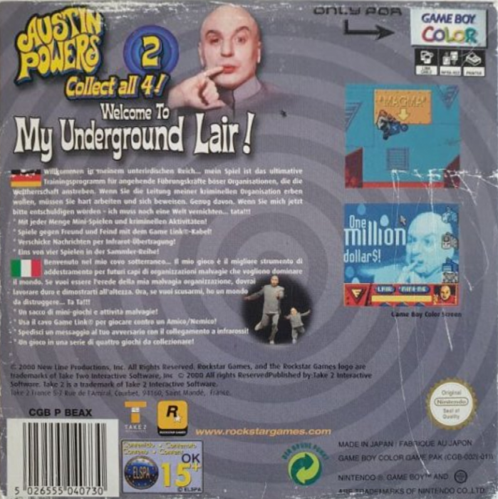 Austin Powers : Welcome to my Underground Lair! — box-2D-back (DE)
