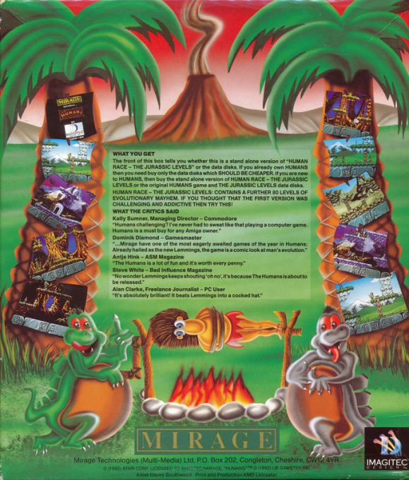 Human Race - The Jurassic Levels — box-2D-back (EU)