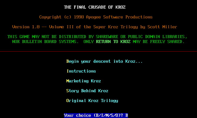 The Final Crusade of Kroz box art