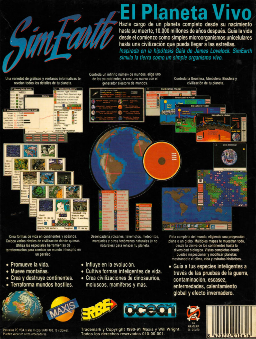 Simearth - The Living Planet — box-2D-back (SP)