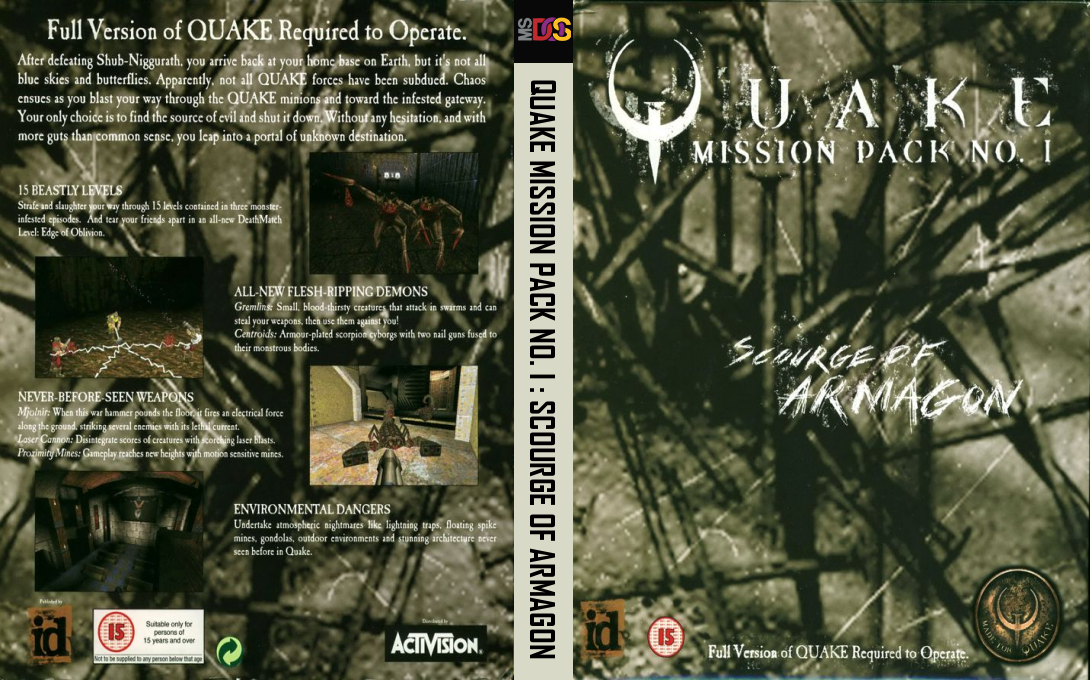 Quake Mission Pack No. I - Scourge of Armagon — box-texture (EU)