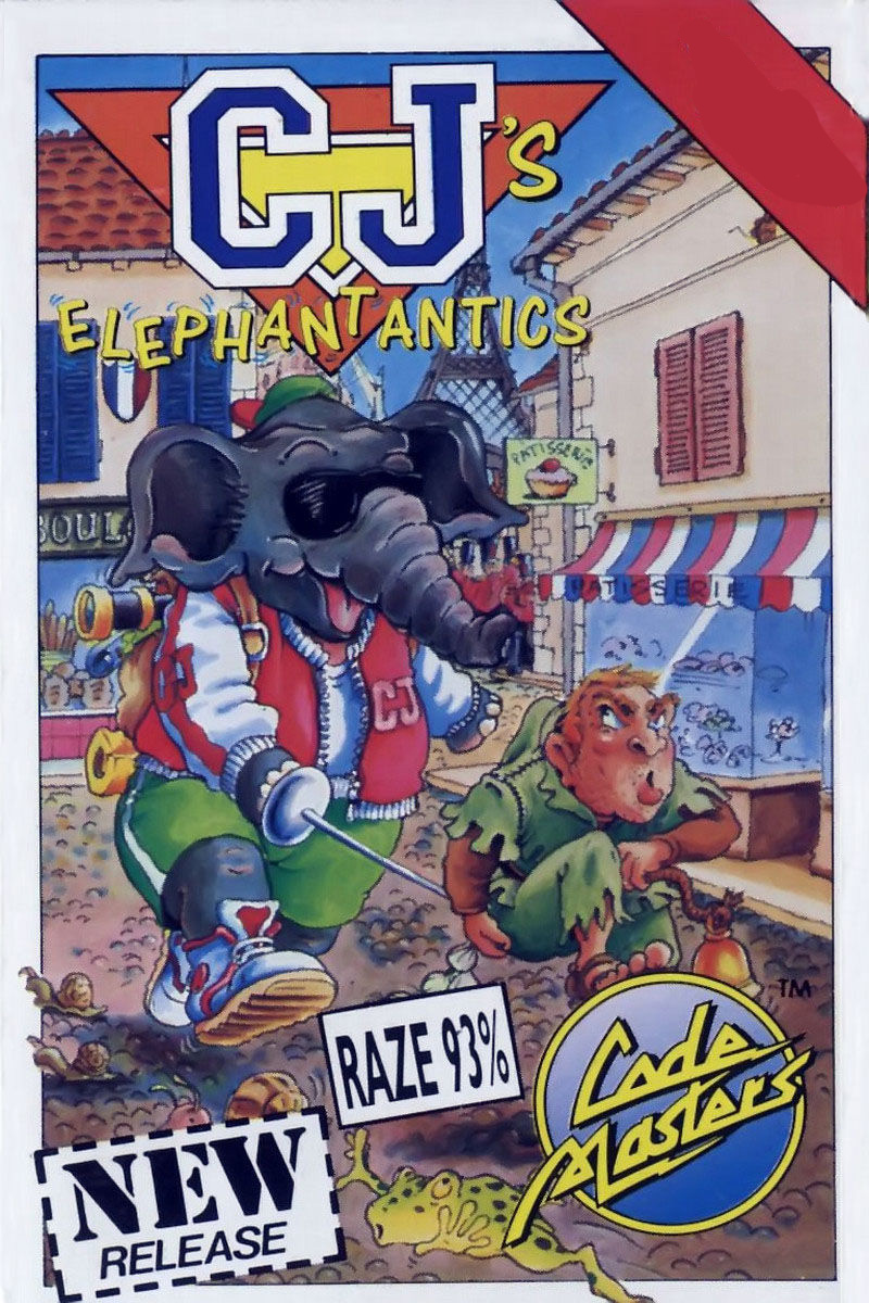 CJ's Elephant Antics — box-2D (UK)