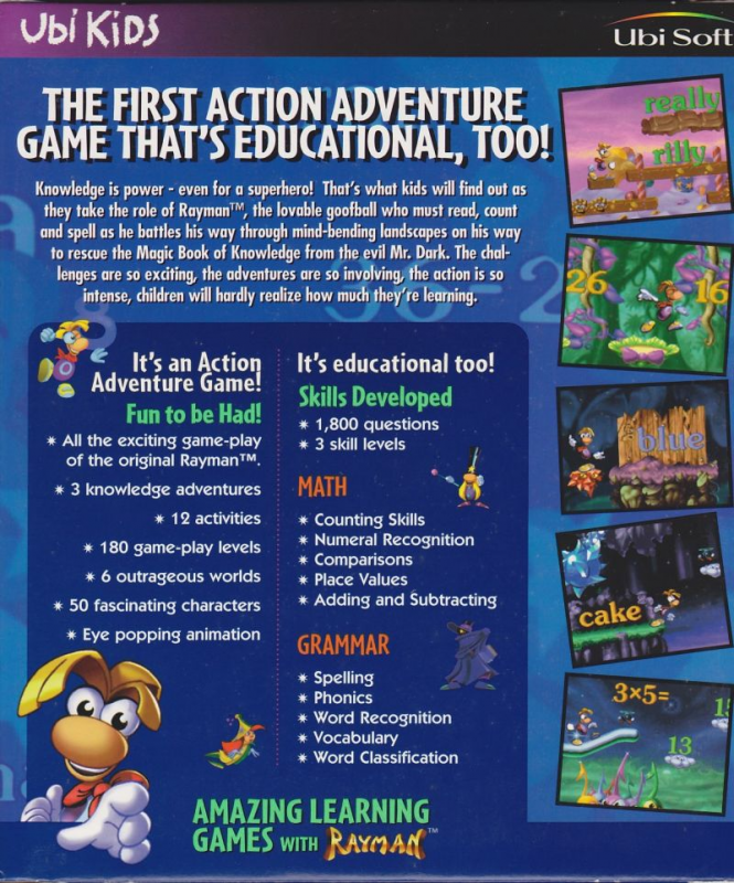 Amazing Learning Games With Rayman — box-2D-back (US)