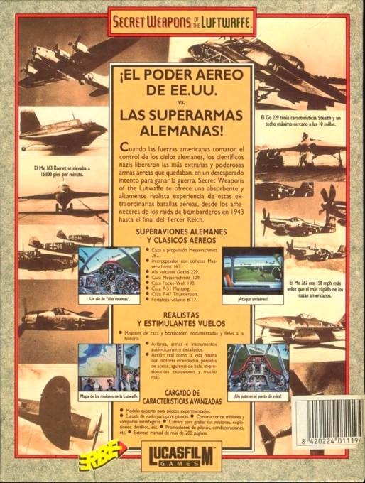 Secret Weapons Of The Luftwaffe — box-2D-back (SP)