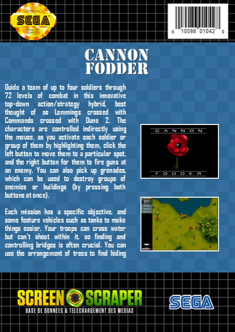 Cannon Fodder — box-2D-back (SS)