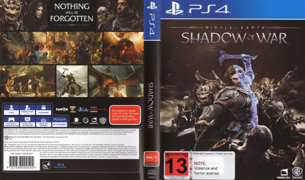 Middle-Earth - Shadow of War — box-texture (AU)