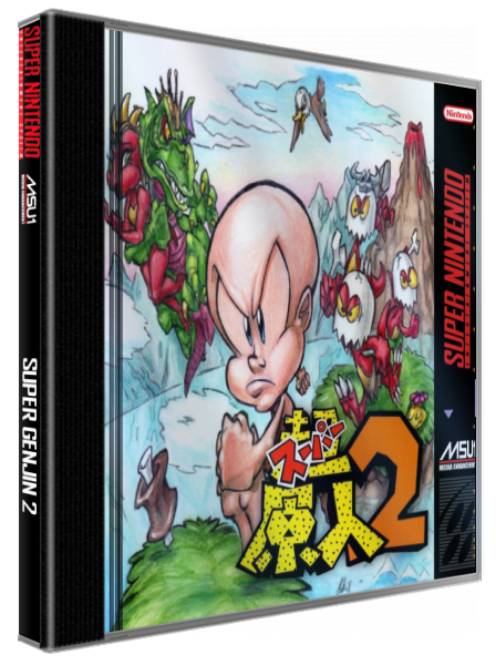 Super Genjin 2 — box-3D (US)