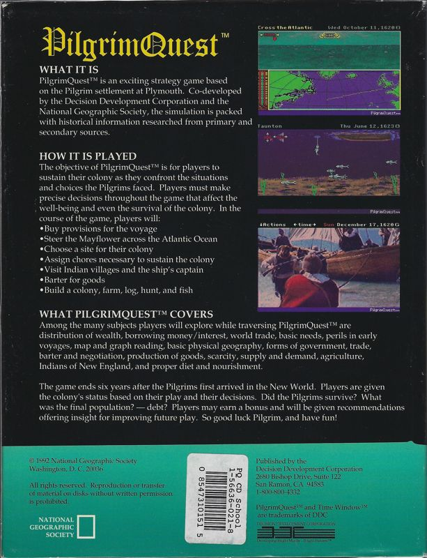 Pilgrim Quest — box-2D-back (US)