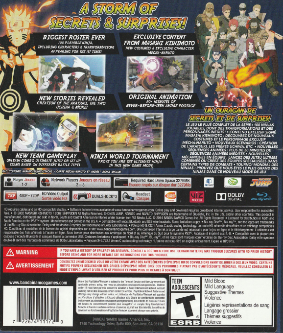 Naruto Shippuuden - Narutimate Storm Revolution — box-2D-back (CA)