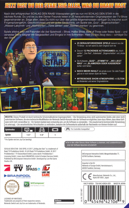 Schlag Den Star — box-2D-back (EU)
