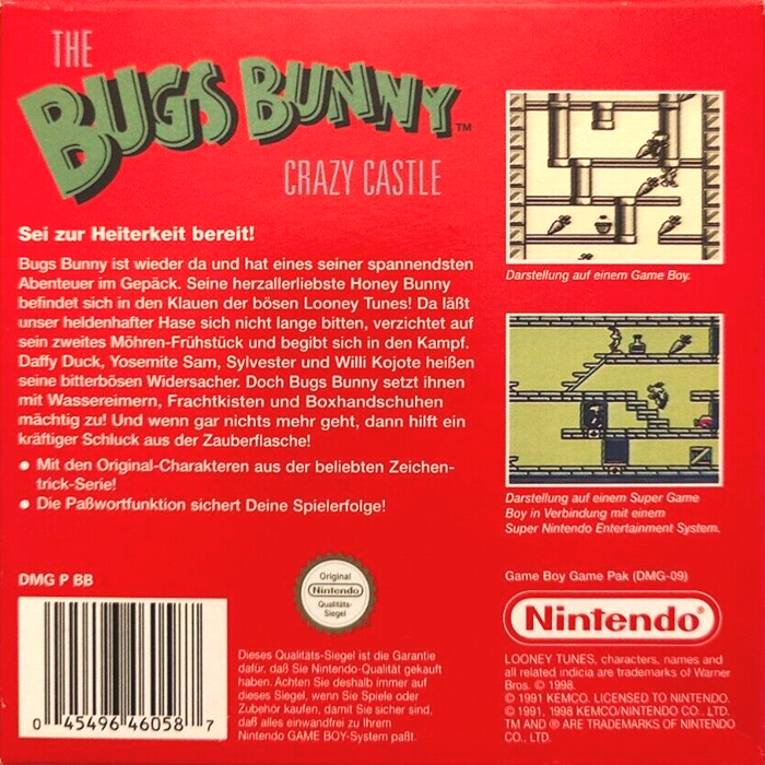 The Bugs Bunny Crazy Castle — box-2D-back (DE)