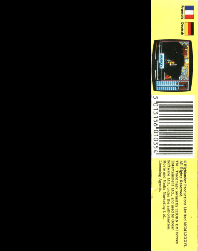 Highlander — box-2D-back (EU)