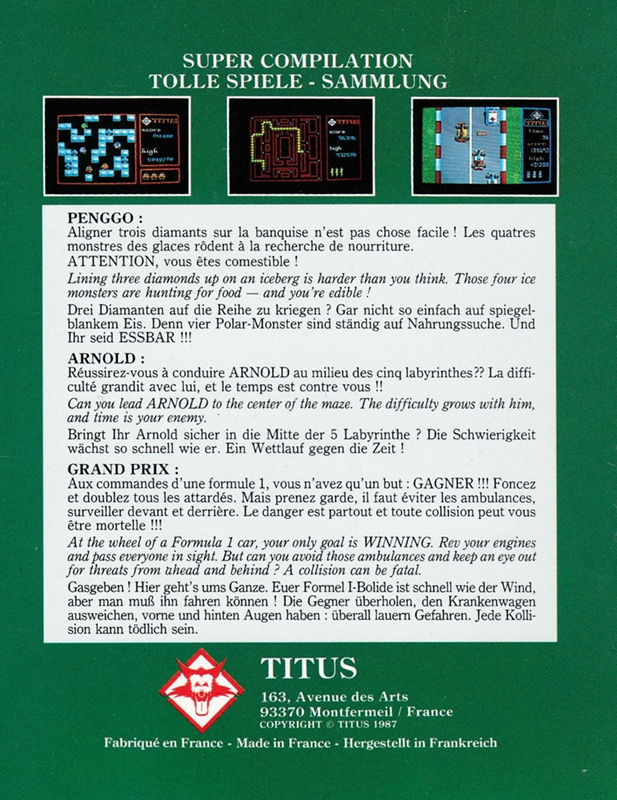 Titus Classiques 2 — box-2D-back (EU)