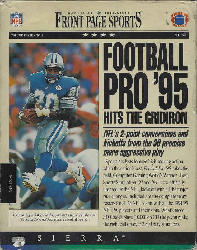 Front Page Sports - Football Pro '95 box art
