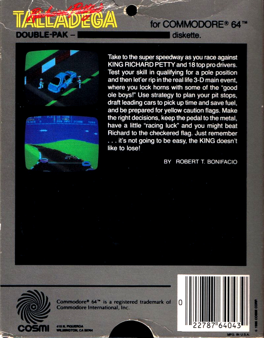 Richard Petty's Talladega — box-2D-back (US)