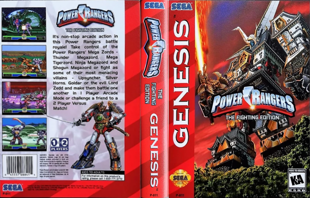 Power Rangers - The Fighting Edition — box-texture (US)