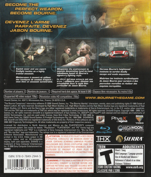 Robert Ludlum's Das Bourne Komplott — box-2D-back (CA)