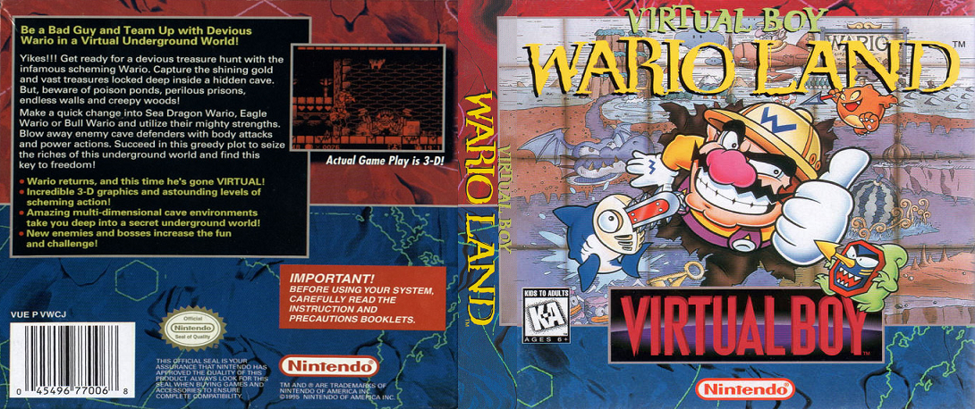 Virtual Boy Wario Land — box-texture (US)