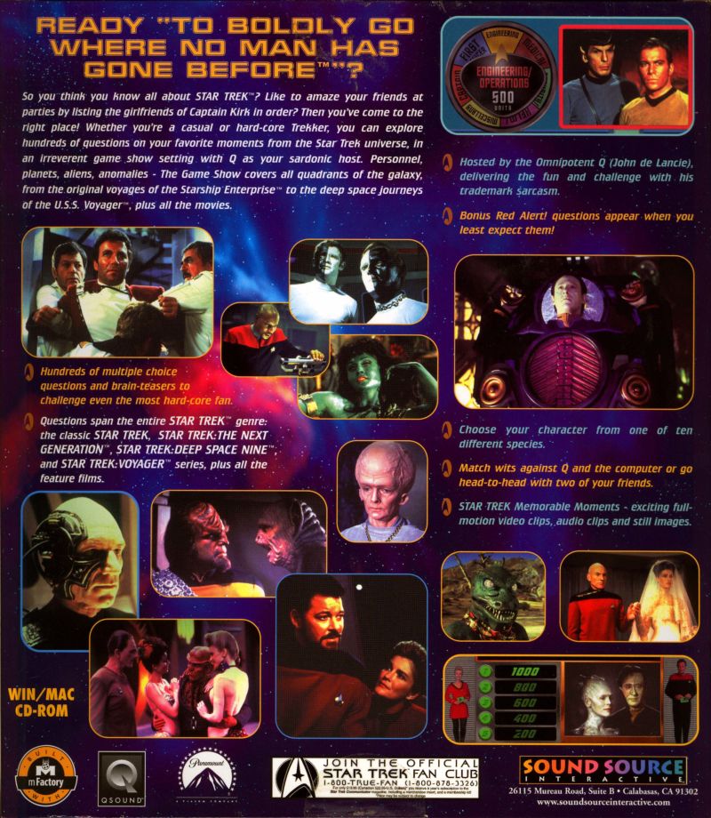 Star Trek: The Game Show — box-2D-back (US)
