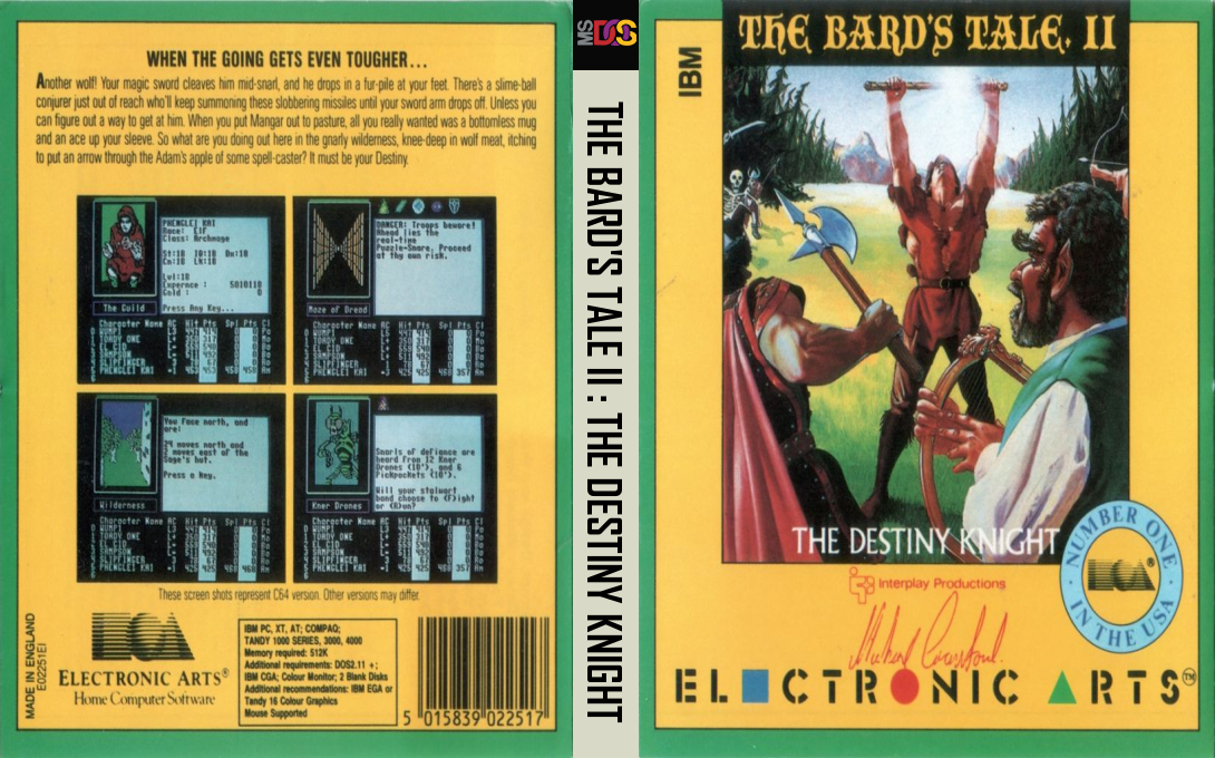 Bard's Tale 2 - The Destiny Knight, The — box-texture (EU)