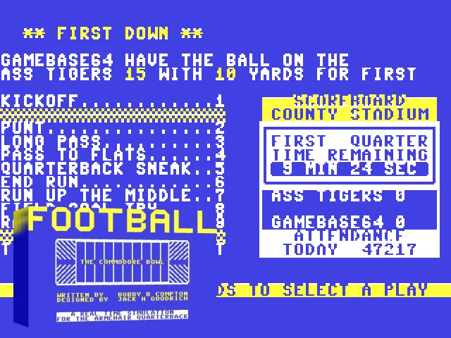 Football : The Commodore Bowl — mixrbv2 (WOR)