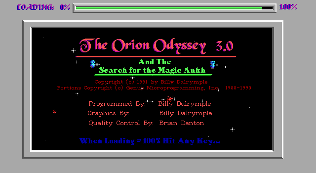 Orion Odyssey : The Search For The Magic Ankh box art