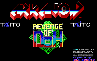 Arkanoid 2 - Revenge Of Doh — sstitle (US)