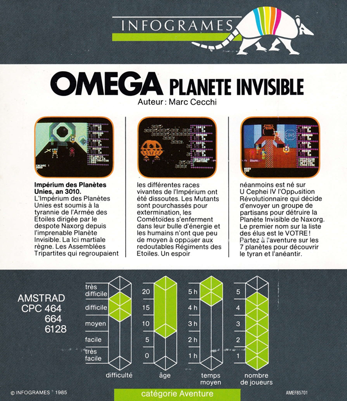 Omega Planete Invisible — box-2D-back (FR)