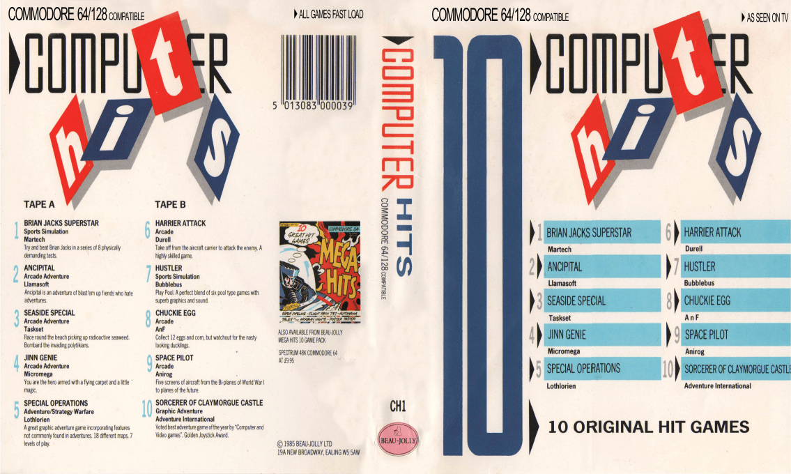 Ten Computer Hits — box-texture (EU)