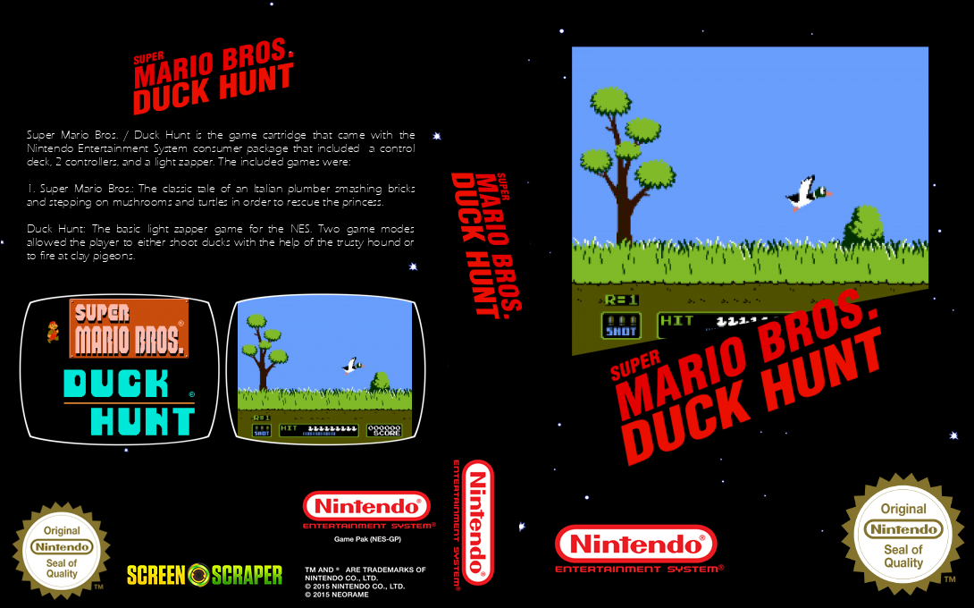 Super Mario Bros. / Duck Hunt — box-texture (SS)