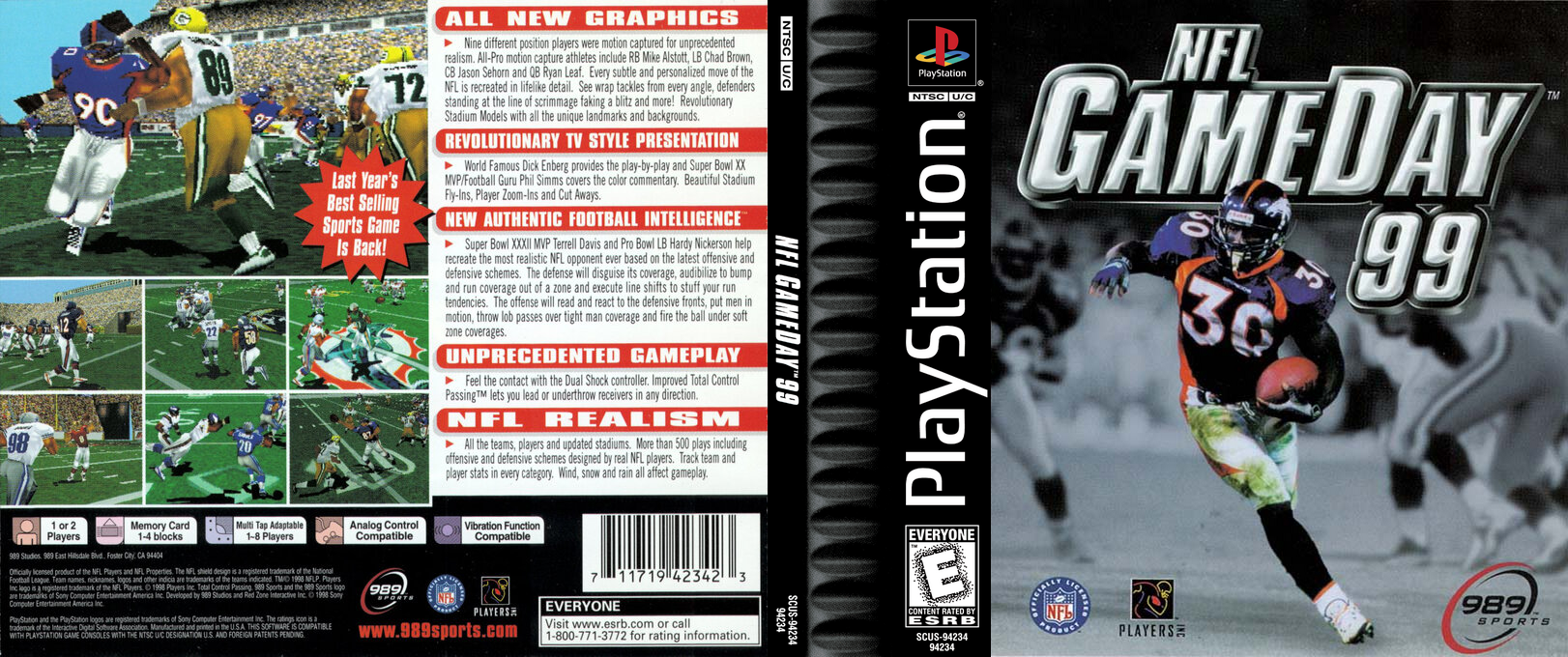 NFL GameDay 99 — box-texture (US)