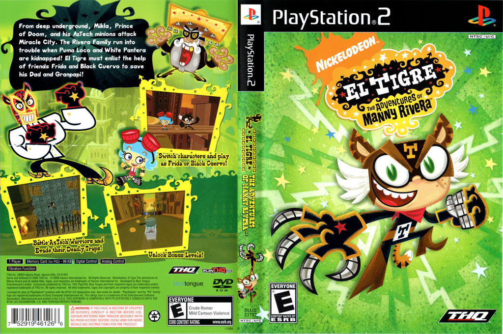 Tigre - The Adventures Of Manny Rivera, El — box-texture (US)
