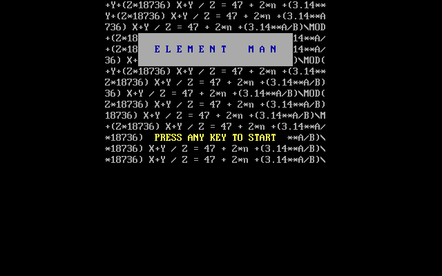 Element Man box art