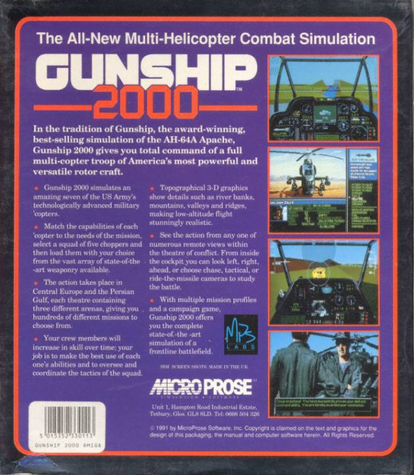 Gunship 2000 — box-2D-back (EU)
