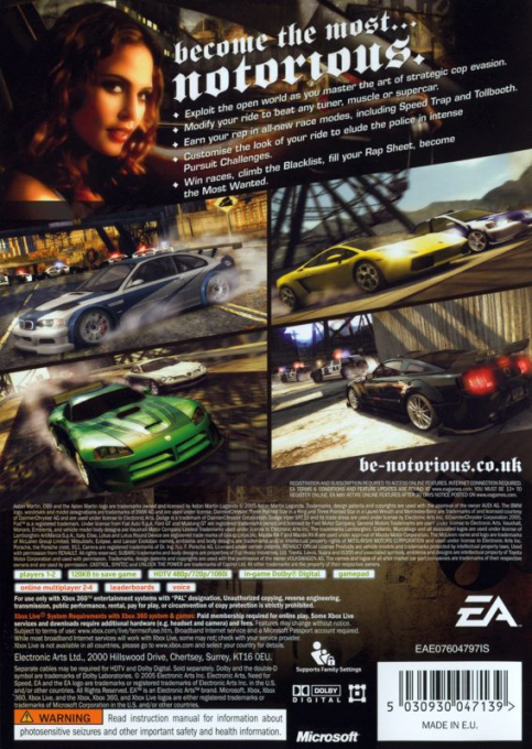 Need for Speed - Most Wanted — box-2D-back (EU)