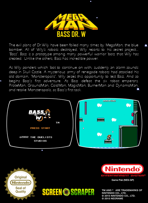 MegaMan : Bass Dr. W — box-2D-back (SS)