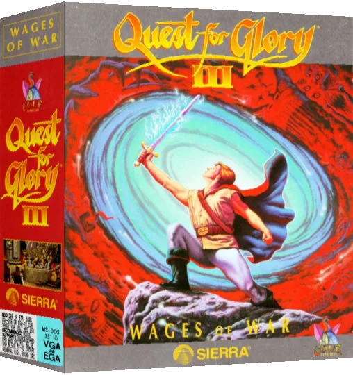 Quest For Glory 3 - Wages Of War — box-3D (US)
