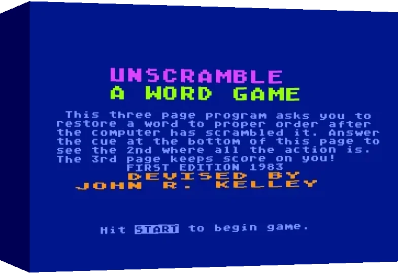 Unscramble - A Word Game — box-3D (WOR)