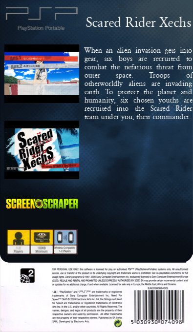 Scared Rider Xechs — box-2D-back (SS)