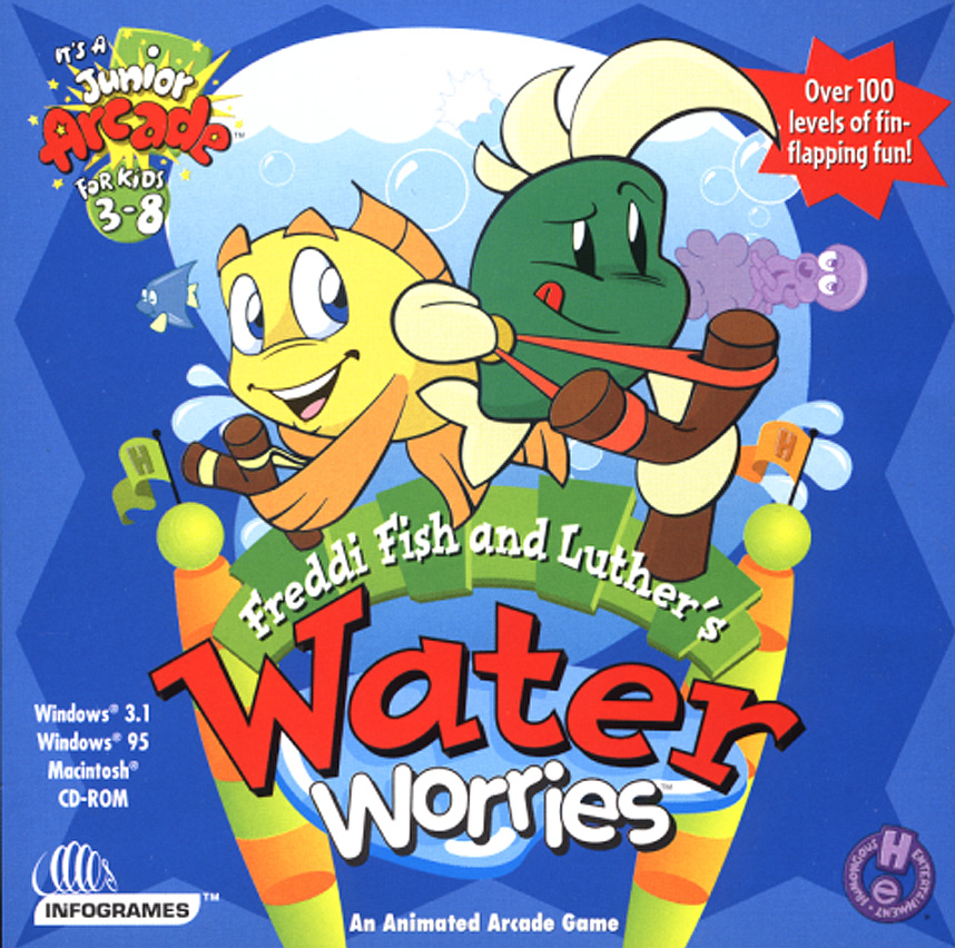 Freddi Fish and Luther's Water Worries box art