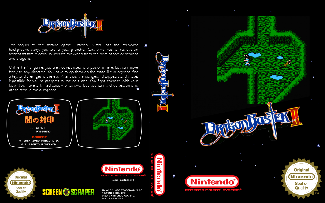 Dragon Buster II - Yami no Fuuin — box-texture (SS)