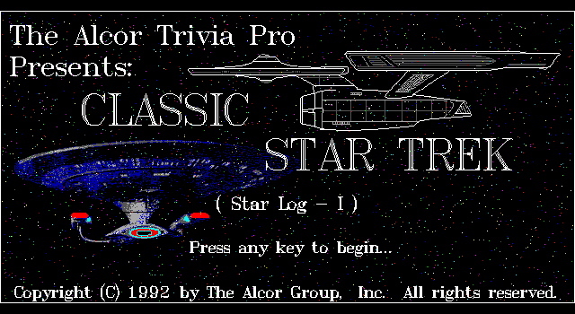 The Alcor Trivia Pro Classic Star Trek box art