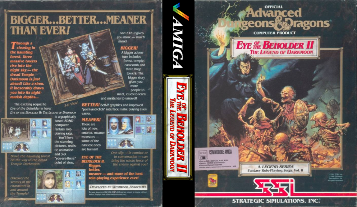 Advanced Dungeons & Dragons - Eye of the Beholder II - Legende von Darkmoon - A Legend Series Fantasy Role-Playing Saga, Vol.II — box-texture (WOR)