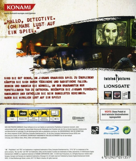 Saw — box-2D-back (DE)