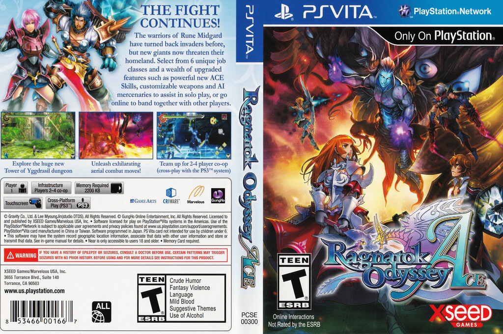 Ragnarok Odyssey ACE — box-texture (US)