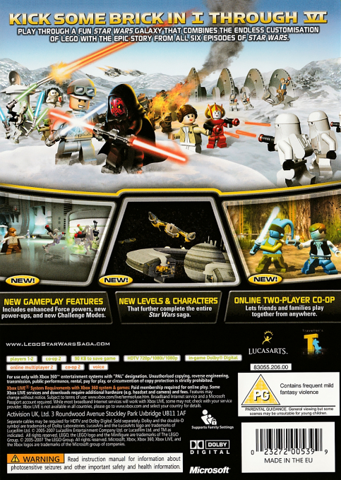 LEGO Star Wars - The Complete Saga — box-2D-back (UK)