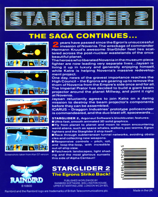 Starglider 2 — box-2D-back (EU)